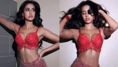 Disha Patani Grabs Eyeballs In Red Bralette, Sequined Skirt, Drops Sultry Video- Watch