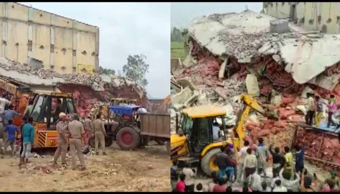 Nine Rescued After Cold Storage Roof Collapses In UP's Sambhal, Rescue Operations Underway; Watch Video