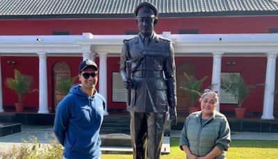 Sam Bahadur: Meghna Gulzar, Vicky Kaushal Pose With Filed Marshal Sam Manekshaw Statue