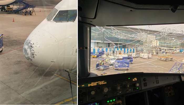 Hyderabad-Bound IndiGo Plane's Windshield, Radome Damaged In Hailstorm; Pilot Hailed For Safe Landing