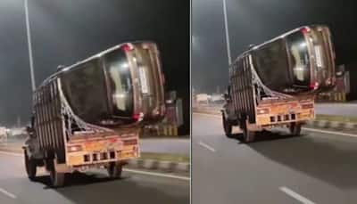 Mahindra Bolero Pickup Truck Dangerously Carrying Maruti Suzuki Ertiga Caught On Camera: Watch Video
