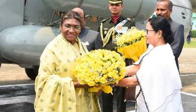 Droupadi Murmu Arrives In West Bengal For 2-Day Visit, CM Mamata Banerjee Receives President