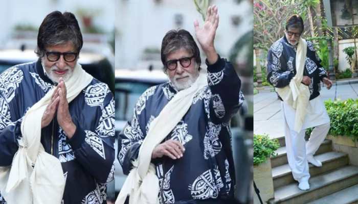 Amitabh Bachchan Makes First Appearance Post Injury, Greets Ocean Of Fans Outside His House With A &#039;Namaste&#039; - Watch