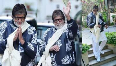 Amitabh Bachchan Makes First Appearance Post Injury, Greets Ocean Of Fans Outside His House With A 'Namaste' - Watch