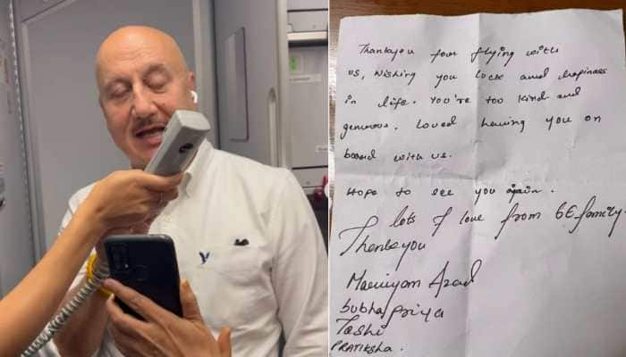 &#039;Thank You Indigo&#039;: Actor Anupam Kher Receives Warm Welcome On Bengaluru Flight