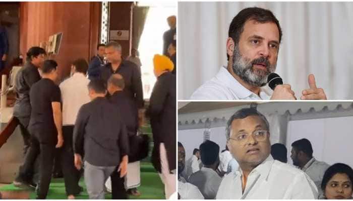 Did Rahul Gandhi Just Ignore MP Karti Chidambaram In Parliament? Watch Video
