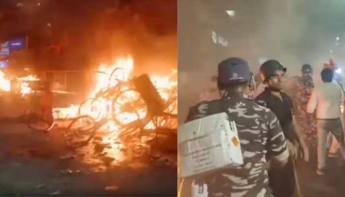 Violence Over Ram Navami Procession In West Bengal; Several Vehicles Torched | India News | Zee News