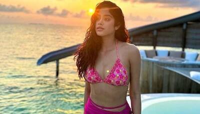 Janhvi Kapoor Wears Floral Pink Bikini Top With Mini Skirt, Drops Pics From 'One Extreme To Another' - Photos 