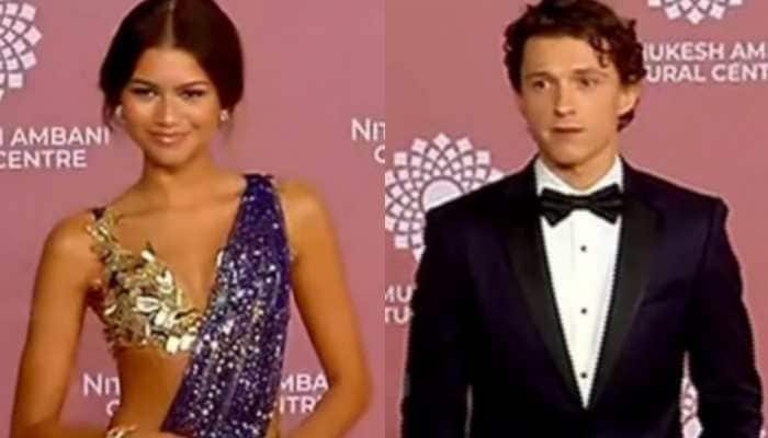 Zendaya Stuns In Deep-Blue Saree, Tom Holland Looks Dashing On Day 2 Of NMACC Event
