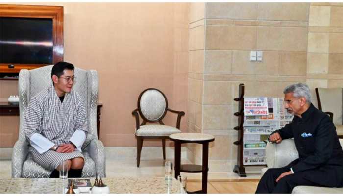 S Jaishankar Receives Bhutan King Jigme Wangchuk in Delhi, Says Visit Will Strengthen Ties