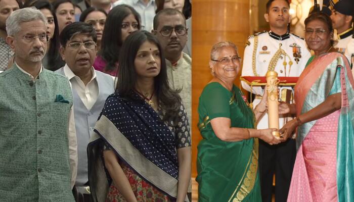 Akshata Murty, UK&#039;s First Lady, Sits With S Jaishankar As Mother Sudha Receives Padma Award