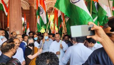 Opposition MPs Hold Tiranga March In Delhi, Demand Probe Into Adani Issue