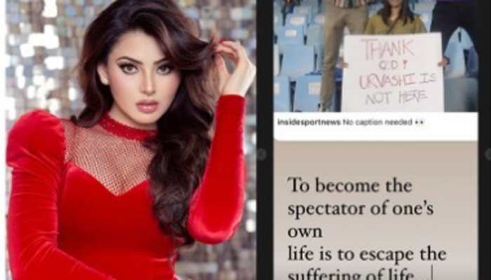 Urvashi Rautela Reacts To Girl Holding &#039;Thank God Urvashi Is Not Here&#039; Placard After Rishabh Pant&#039;s Recent Appearance at IPL 2023 DC vs GT Match