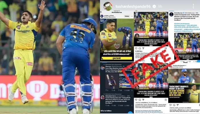 CSK&#039;s Tushar Deshpande Denies Making Disrespectful Comment About Rohit Sharma In Fake Quote Controversy