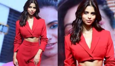 Suhana Khan Stuns In Red Hot Pantsuit Set, Makes Her First Ever Speech On Stage As Maybelline Brand Ambassador - Watch