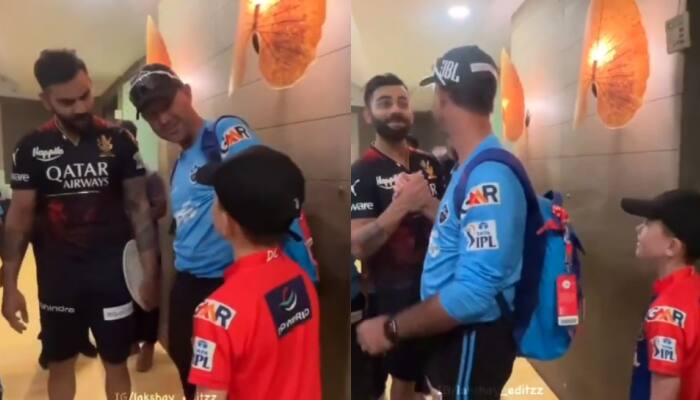 Watch: Ricky Ponting&#039;s Son In Awe Of Virat Kohli As He Meets RCB Star Ahead Of DC Clash