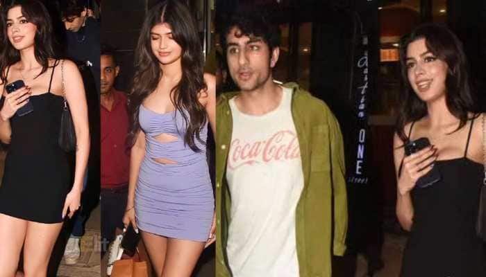 Khushi Kapoor Wears Strappy LBD As She Parties With Anjini Dhawan, Ibrahim - Watch