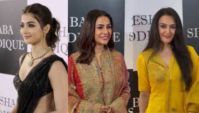 Pooja Hegde Sizzles In Black Blingy Saree; Preity Zinta, Shehnaaz Gill Slay In Ethnic Outfits At Baba Siddique’s Iftaar Party 