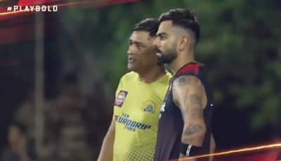 Watch: Virat Kohli Hugs Dhoni In Training Ahead Of CSK vs RCB Clash