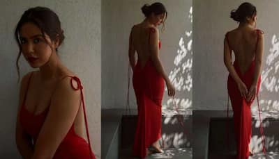 Sonam Bajwa's Bold Photoshoot In Red Hot Backless Gown Raises Mercury - See Pics