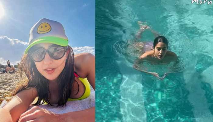 Sara Ali Khan Raises Temperature In Pink Bikini, Enjoys A Pool Session In This Video