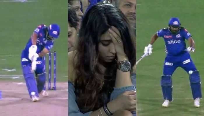 IPL 2023: Ishan Kishan&#039;s Drive Hits Rohit Sharma, Ritika Sajdeh Reacts - Watch