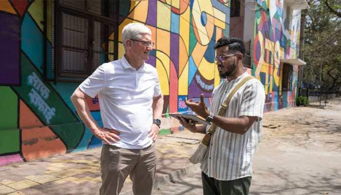 Tim Cook Impressed With Mural Paintings At Delhi’s Lodhi Art District