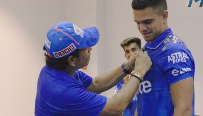 Watch: Arjun Tendulkar Receives MI Badge From Dad Sachin; Video Goes Viral