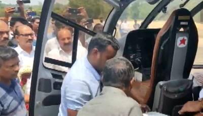 Election Officials Inspect DK Shivakumar Family's Private Chopper - Watch