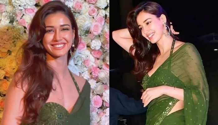 Disha Patani Stuns In Hand Embroidered Saree Worth Lakhs At Arpita Sharma&#039;s Eid Bash