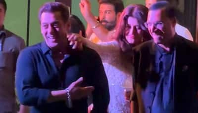 Sangeeta Bijlani Playfully Punches, Hits Salman Khan At Eid Bash, Video Goes Viral