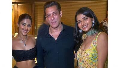 Salman Khan Meets Mohnish Bahl And Bhagyashree's Daughters, Fans Remember 'Maine Pyar Kiya'