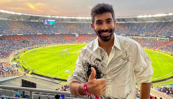 Jasprit Bumrah Makes Surprise Appearance At Narendra Modi Stadium To Cheer For Mumbai Indians Amidst Injury Recovery