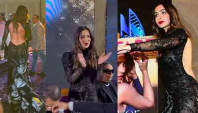 Malaika Arora Hogs Limelight In A Deep-Cut Backless Black Gown, Flaunts Her Hourglass Figure - Watch
