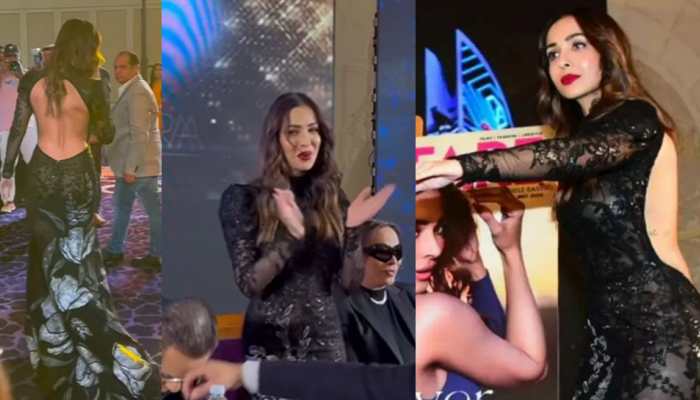 Malaika Arora Hogs Limelight In A Deep-Cut Backless Black Gown, Flaunts Her Hourglass Figure - Watch