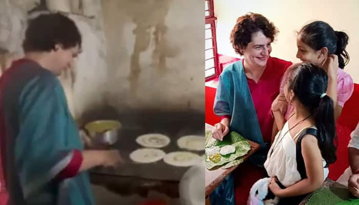 Watch: Priyanka Gandhi &#039;Enjoys&#039; Making Dosas At Famous Mysuru Restaurant