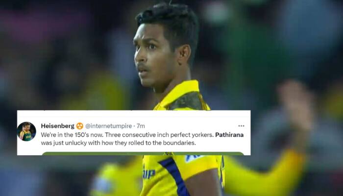 CSK&#039;s Fastest Bowler Matheesha Pathirana Touches 150 Kph Mark Vs RR; Netizens Impressed