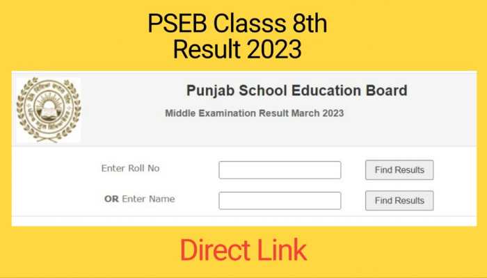 PSEB Class 8th Result 2023 Declared On pseb.ac.in, Direct Link To Download Punjab Board VIII Scorecards Here