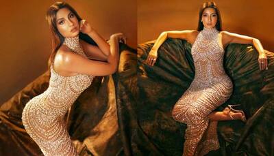 Nora Fatehi Flaunts Her Curves In Body-Hugging Embellished Outfit, Netizens Call Her 'Indian Kim Kardashian'
