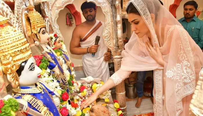 On Sita Navami 2023, Adipurush&#039;s Janaki aka Kriti Sanon Visits Lord Rama-Sita Temple In Tulsibaug
