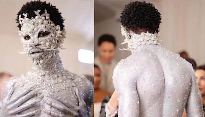Met Gala 2023: Lil Nas X Goes Nearly Naked, Wears Silver Body Paint And Rhinestones 