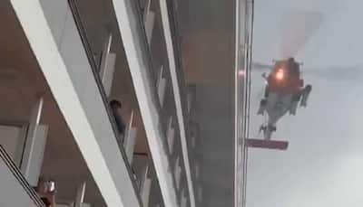 Watch: Scary Visuals As US Coast Guard Helicopter Almost Crashes Into Cruise Ship