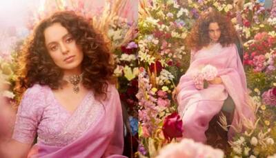 Kangana Ranaut Looks Stunning In Floral Saree, Anupam Kher And Mrunal Thakur Drop In Hearts