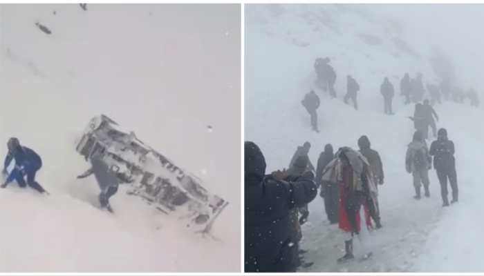 Snow Avalanche Hits 2 Vehicles At Zojila On Srinagar-Leh Highway