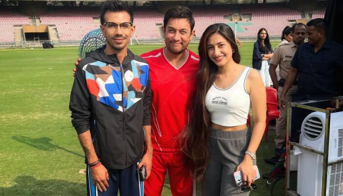 Dhanashree Verma Shares Pic With Hubby Yuzvendra Chahal And Aamir Khan, Captions It As &#039;Threepeat&#039;