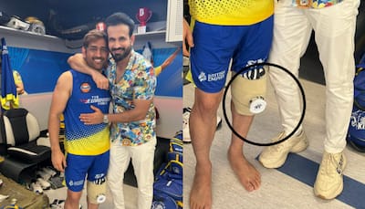 MS Dhoni Seen Wearing A Knee Strap In Photo Shared By Irfan Pathan; See Pic