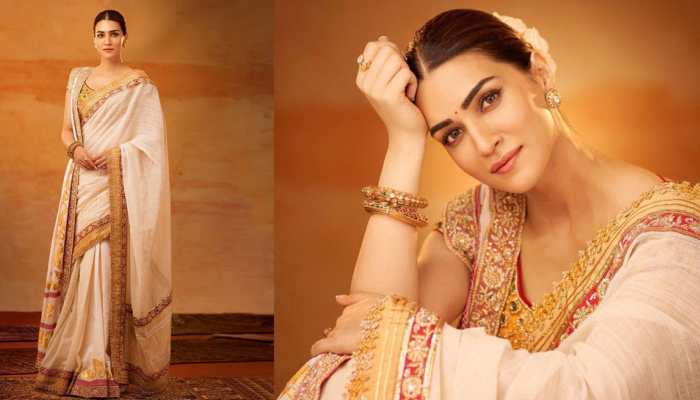 Kriti Sanon&#039;s Transformation Into Janaki Ahead of Adipurush Trailer Launch Looks Mermerising - Watch BTS video 