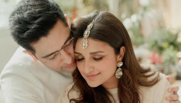 Parineeti Chopra-Raghav Chadha Engagement Live: First Pics Out, Couple  Can't Stop Looking At Each Other | People News | Zee News