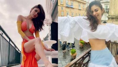 Mouni Roy Soars Temperatures In Orange Bikini Top With Thigh-High Slit Skirt, Poses With Husband Suraj Nambiar In Italy- See Pics 