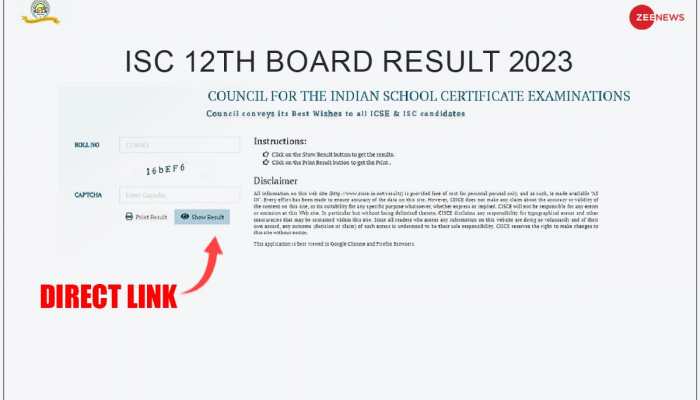 ISC Class 12th Result 2023 Declared At results.cisce.org, Direct Link, Steps To Check CISCE 12th Board Scorecards Here